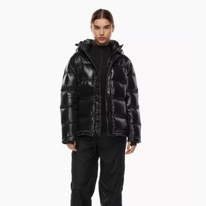 TNA aritzia The Super Puffer Down Jacket, Gloss Black